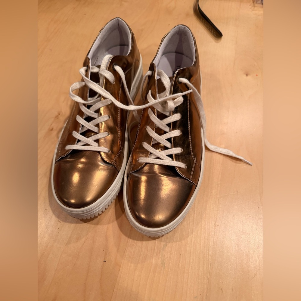 Metallic Gold Sneakers